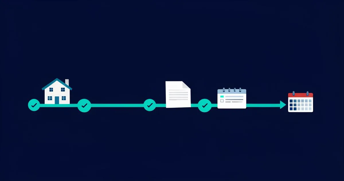 Step-by-step timeline of selling a house in the UK, from listing through contracts and exchange to completion