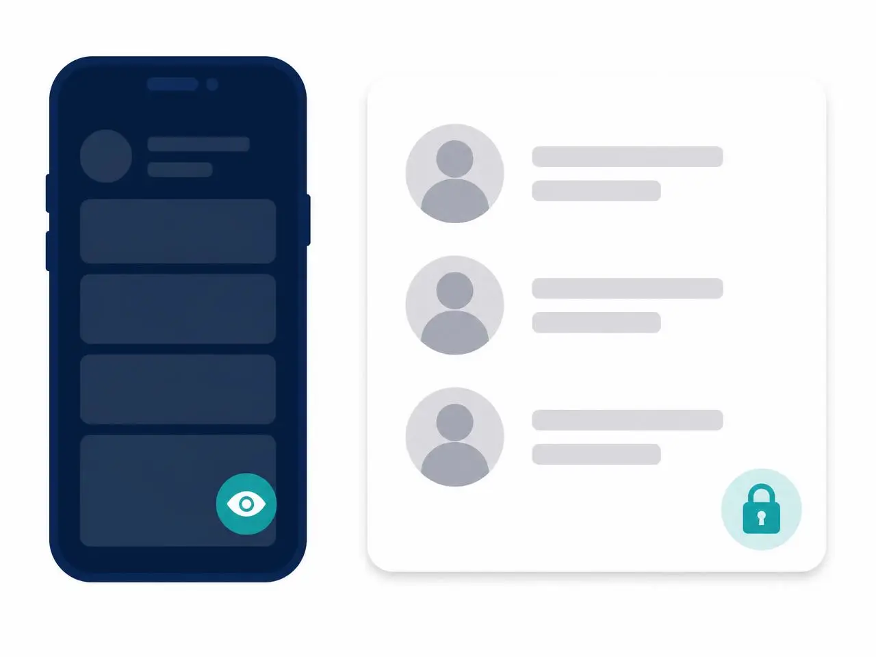 Buyer registering interest on a phone beside an owner's anonymised list of interested people